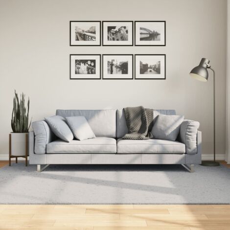 Rug HUARTE Short Pile Soft and Washable Grey 160x230 cm vidaXL