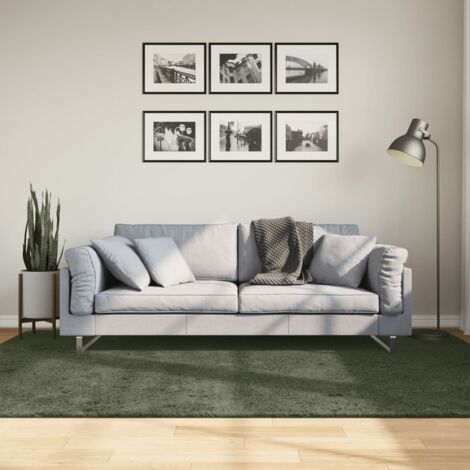 Rug HUARTE Short Pile Soft and Washable Forest Green 160x230 cm vidaXL