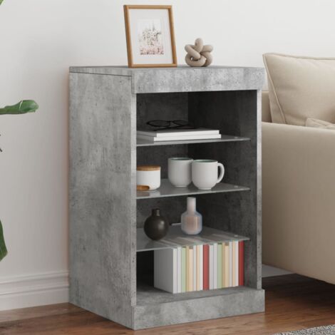 Sideboard with LED Lights Concrete Grey 41x37x67 cm vidaXL