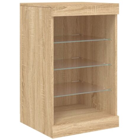 Sideboard with LED Lights Sonoma Oak 41x37x67 cm vidaXL