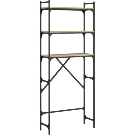Washing Machine Shelf Sonoma Oak 67x25x163 cm Engineered Wood vidaXL (1/5)
