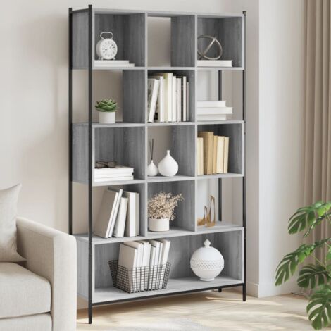 Bookcase Grey Sonoma 102x28x172 cm Engineered Wood vidaXL (1/5)