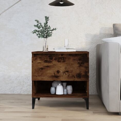 Side Table Smoked Oak 50x46x50 cm Engineered Wood vidaXL