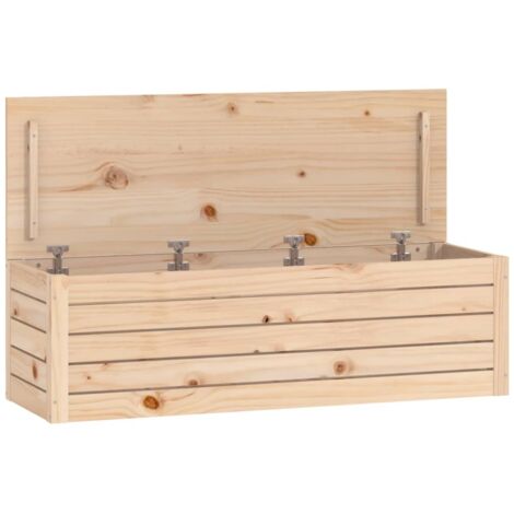 Storage Box 109x36.5x33 cm Solid Wood Pine vidaXL
