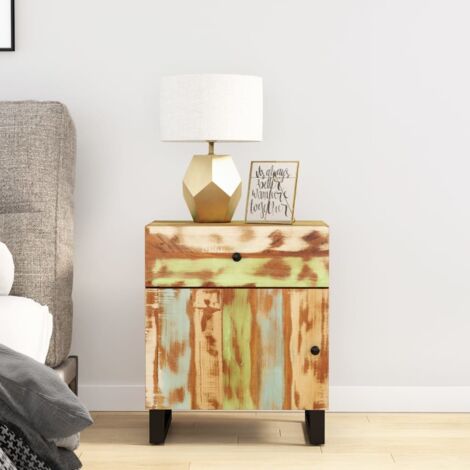 Bedside Cabinet 50x33x60cm Solid Wood Reclaimed&Engineered Wood vidaXL (1/5)