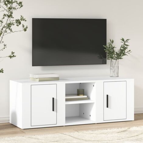 TV Cabinet White 100x31.5x35 cm Engineered Wood vidaXL (1/5)