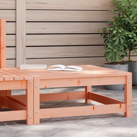 Garden Footstool  Natural Wood  Solid Douglas Fir Wood  70x70x30 cm vidaXL