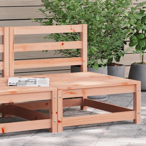 Garden Sofa Natural Wood Solid Douglas Wood 70x70x67 cm Modular vidaXL