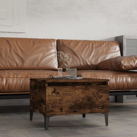 Side Table Smoked Oak 50x46x35 cm Engineered Wood vidaXL