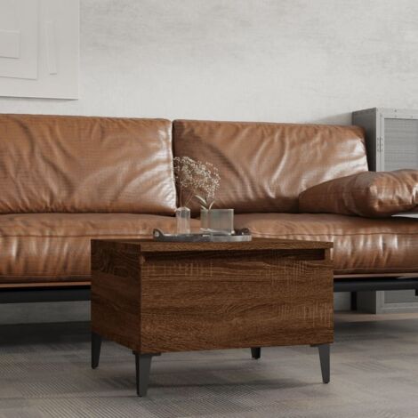Side Table Brown Oak 50x46x35 cm Engineered Wood vidaXL