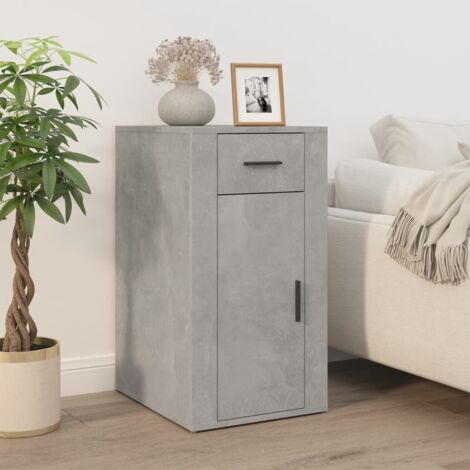 Desk Cabinet Concrete Grey 40x49x75 cm Engineered Wood vidaXL