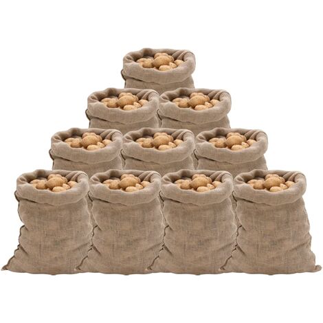 Jute Sacks 10 pcs 60x105 cm 100% Jute 220 gsm vidaXL