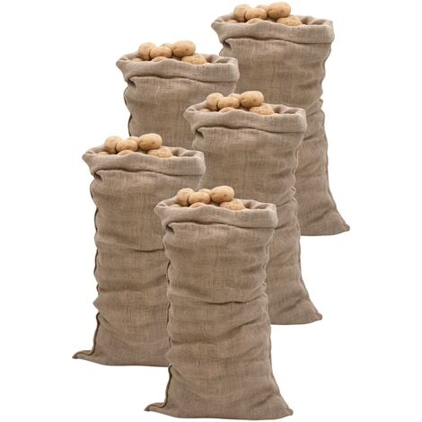 Jute Sacks 5 pcs 65x135 cm 100% Jute 220 gsm vidaXL