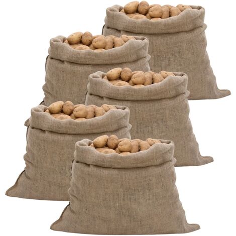 Jute Sacks 5 pcs 100x110 cm 100% Jute 220 gsm vidaXL