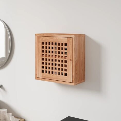 Wall Cabinet 42x18x42 cm Solid Wood Walnut vidaXL