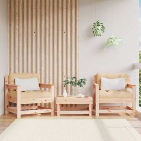 Garden Chairs 2 pcs Solid Wood Pine vidaXL