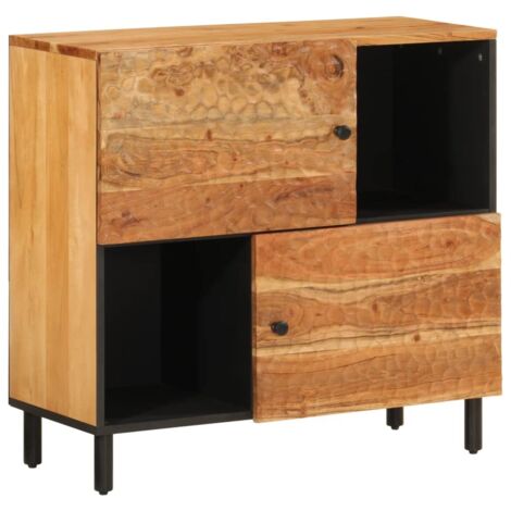 Side Cabinet 80x33x75 cm Solid Wood Acacia vidaXL (1/5)