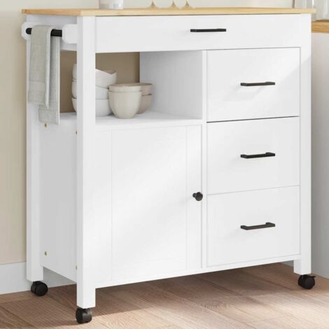 Kitchen Trolley MONZA 84x40x88.5 cm Solid Wood Pine vidaXL (1/5)