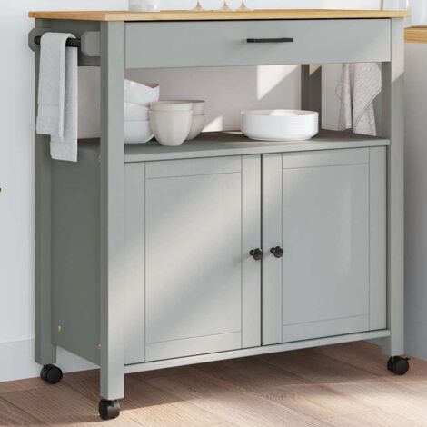 Kitchen Trolley MONZA 84x40x88.5 cm Solid Wood Pine vidaXL