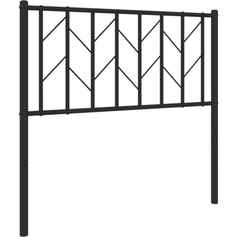 Metal Headboard Black 90 cm vidaXL (1/5)