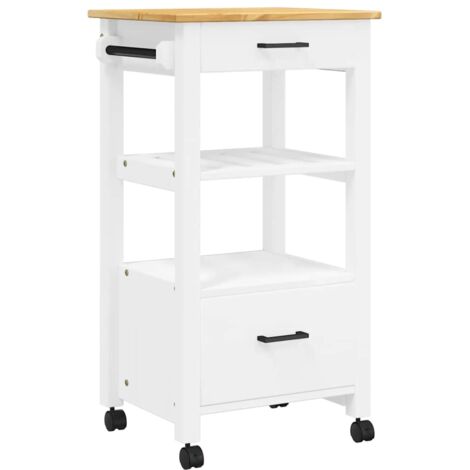 Kitchen Trolley MONZA 48x40x88.5 cm Solid Wood Pine vidaXL