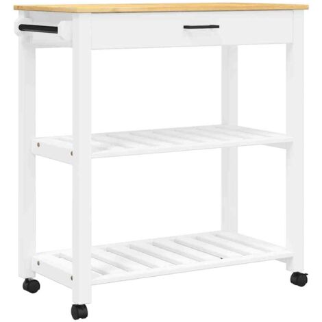 Kitchen Trolley MONZA 84x40x88.5 cm Solid Wood Pine vidaXL