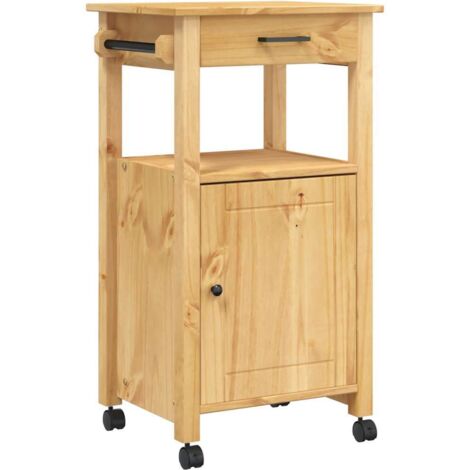 Kitchen Trolley MONZA 48x40x88.5 cm Solid Wood Pine vidaXL