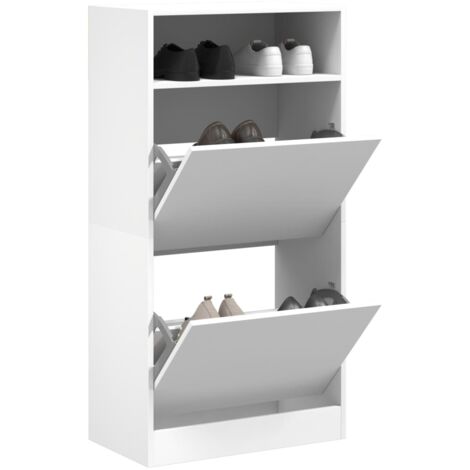 Shoe Cabinet White 60x34x116 cm Engineered Wood vidaXL (1/5)