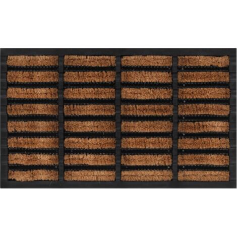 Door Mat Rectangular 45x75 cm Rubber and Coir vidaXL