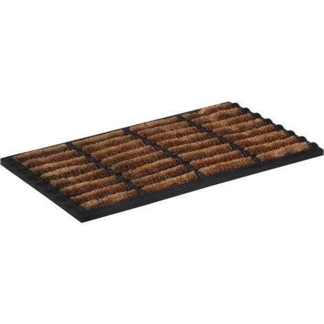 Door Mat Rectangular 45x75 cm Rubber and Coir vidaXL