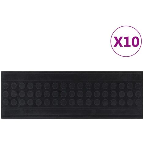 Stair Treads 10 pcs 25x75 cm Rubber vidaXL