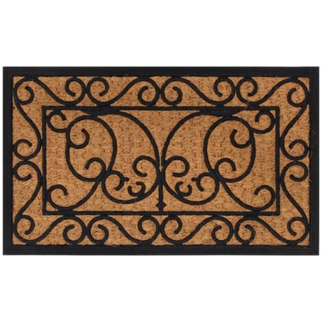 Door Mat Rectangular 45x75 cm Rubber and Coir vidaXL