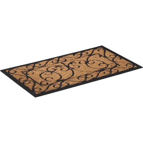 Door Mat Rectangular 45x75 cm Rubber and Coir vidaXL