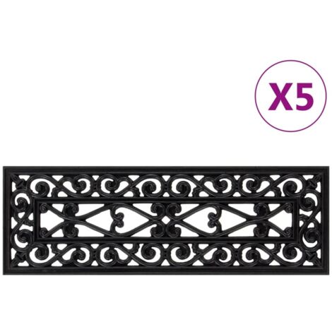 Stair Treads 5 pcs 25x75 cm Rubber vidaXL