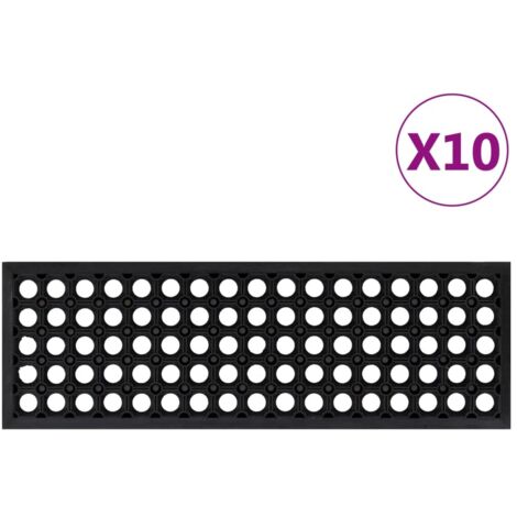 Stair Treads 10 pcs 25x75 cm Rubber vidaXL