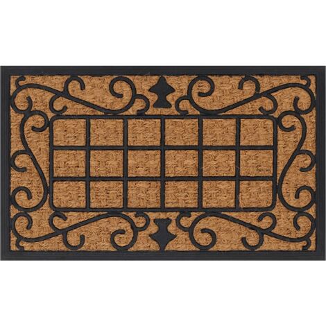 Door Mat Rectangular 45x75 cm Rubber and Coir vidaXL