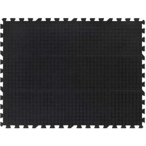 vidaXL Rubber Floor Tile Black 12 mm 90x120 cm (1/5)