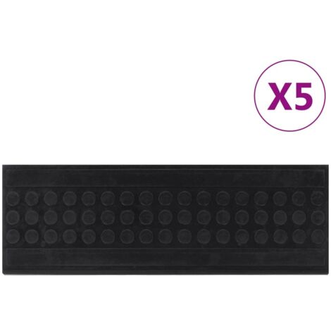 Stair Treads 5 pcs 25x75 cm Rubber vidaXL