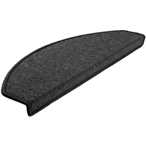 Stair Mats 15 pcs 65x24x4 cm Anthracite Half Round Large vidaXL