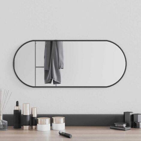 Wall Mirror Black 60x25 cm Oval vidaXL