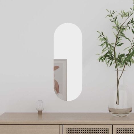Wall Mirror 15x40 cm Glass Oval vidaXL