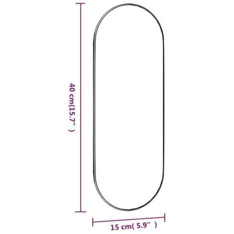 Wall Mirror 15x40 cm Glass Oval vidaXL