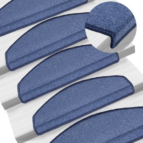 Carpet Stair Treads 15 pcs Blue 65x24x4 cm vidaXL