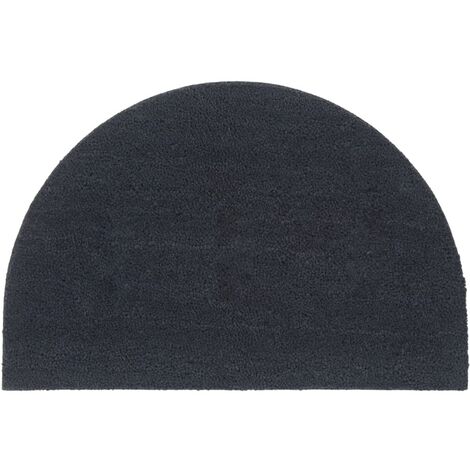 Door Mat Dark Grey Half Round 60x90 cm Tufted Coir vidaXL