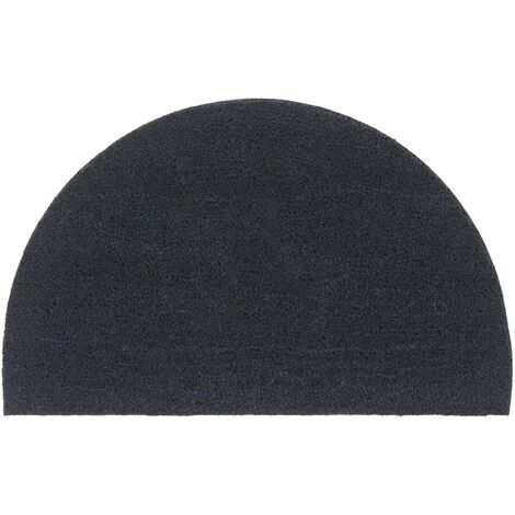 Door Mat Dark Grey Half Round 50x80 cm Tufted Coir vidaXL
