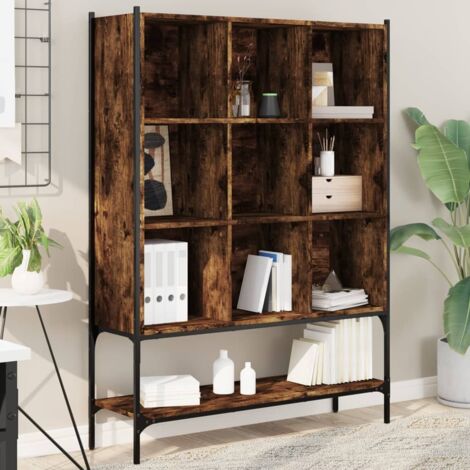 Bookcase Smoked Oak 102x30x141.5 cm Engineered Wood vidaXL