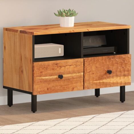 TV Cabinet 70x33x46 cm Solid Wood Acacia vidaXL (1/5)