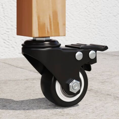 Caster Wheels 4 pcs Black 35 mm Iron vidaXL