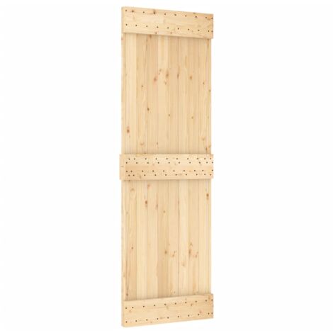 Sliding Door with Hardware Set 70x210 cm Solid Wood Pine vidaXL