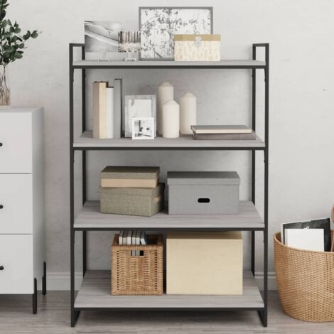 Wall Shelves 4 pcs Grey Sonoma 80x50x1.5 cm Engineered Wood vidaXL